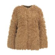 Faux Fur Jas 'Filante' Pinko , Brown , Dames