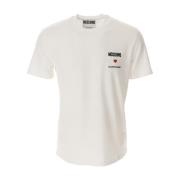 Liefde Vertrouwen Jersey T-shirt Moschino , White , Heren