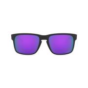 Zonnebril met gebogen tips en UV-bescherming Oakley , Black , Unisex