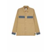 Navy Gestreepte Sur Chemise Paul Smith , Beige , Heren