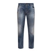 Jeans met logo Dolce & Gabbana , Blue , Heren