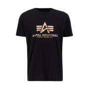 Heren Lifestyle T-shirt Alpha Industries , Black , Heren