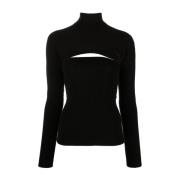 Zwarte Gebreide Top met Borstsnede Tom Ford , Black , Dames