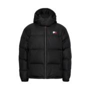 Waterafstotende Zwarte Donsjas Tommy Hilfiger , Black , Heren