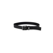 Zwarte Leren Riem Klassieke Stijl Calvin Klein Jeans , Black , Heren