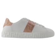 Cotton sneakers Versace , White , Dames