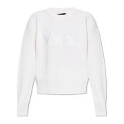 Trui met geborduurd logo Versace , White , Dames