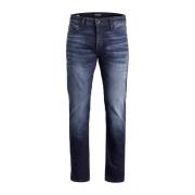 Blauwe Rits Knoop Heren Jeans Jack & Jones , Blue , Heren