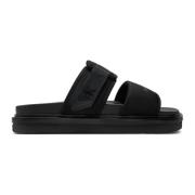 Zwarte Clip Bevestiging Sandalen Calvin Klein Jeans , Black , Heren