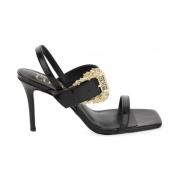 Zwarte Barok Emily Sandaal Versace Jeans Couture , Black , Dames