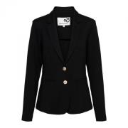 Zwarte Ongevoerde Blazer met Paspelzak &Co Woman , Black , Dames