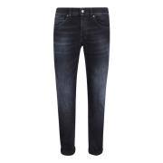 Blauwe Broek voor Mannen Aw24 Dondup , Blue , Heren