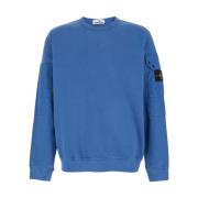 Blauwe Crewneck Sweater met Logozak Stone Island , Blue , Heren