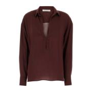 Stretch Viscose Bordeaux Blouse Philosophy di Lorenzo Serafini , Brown...