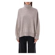 Oversized Turtleneck Knitwear Bloom Melange Loulou Studio , Gray , Dam...