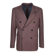 Bruine Blazer Verhoog Stijl Lardini , Brown , Heren