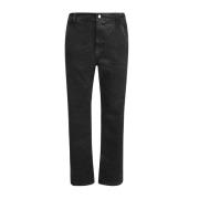 Zwarte katoenen jeans met contrastborduursel 44 Label Group , Black , ...