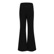 Zwarte Flare Broek Aw24 Balmain , Black , Dames