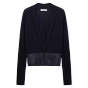 Glinsterende Merino Cardigan Dorothee Schumacher , Blue , Dames