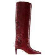 Leather boots Paris Texas , Red , Dames