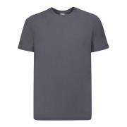 Minimalistisch Grijs T-Shirt met Ronde Hals Zanone , Gray , Heren