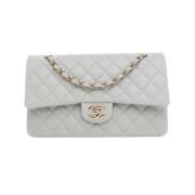 Pre-owned Leather chanel-bags Chanel Vintage , Gray , Dames