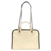 Pre-owned Leather chanel-bags Chanel Vintage , Beige , Dames