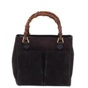 Pre-owned Suede gucci-bags Gucci Vintage , Brown , Dames