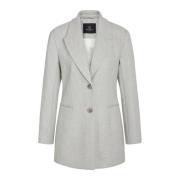 Elderbbfana Blazer Light Grey Melange Bruuns Bazaar , Gray , Dames