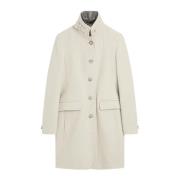 Urban Stand-Up Collar Coat met Faux Fur Cinque , Beige , Dames