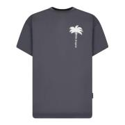 Grijze Stijlvolle T-shirt Palm Angels , Gray , Heren