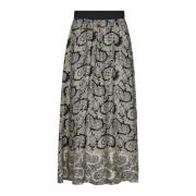 Vintage Paisley Print Rok MOS Mosh , Beige , Dames