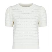 Off-White Stitch Gebreide Blouse Neo Noir , White , Dames