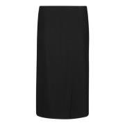 Zwarte Satijnen Rok Jil Sander , Black , Dames