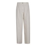 Witte Denim Broek met Monili Detail Brunello Cucinelli , White , Dames