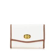 Pre-owned Leather wallets Gucci Vintage , White , Dames