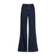 Bootcut Jeans met Zijdetail Caroline Biss , Blue , Dames