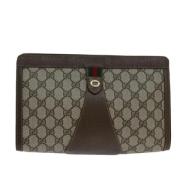 Pre-owned Canvas clutches Gucci Vintage , Brown , Dames