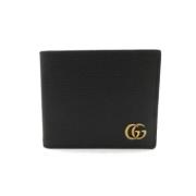 Pre-owned Leather wallets Gucci Vintage , Black , Dames