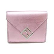 Pre-owned Leather wallets Fendi Vintage , Pink , Dames