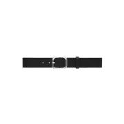 Eenvoudige Zwarte Leren Riem Depeche , Black , Dames