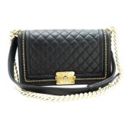 Pre-owned Leather chanel-bags Chanel Vintage , Black , Dames