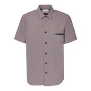 Beige Shirt Korte Mouw Knoopsluiting Sacai , Beige , Heren