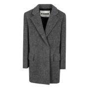 Luxe Grijze Cape Aw24 Jil Sander , Gray , Dames