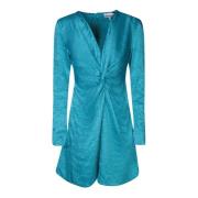 Blauwe Jurk Ganni , Blue , Dames