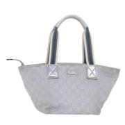 Pre-owned Canvas totes Gucci Vintage , Gray , Dames