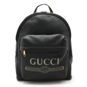 Pre-owned Leather backpacks Gucci Vintage , Black , Dames