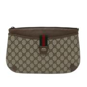 Pre-owned Canvas gucci-bags Gucci Vintage , Beige , Dames