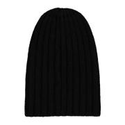 Alpaca Ribgebreide Beanie Muts Laneus , Black , Unisex