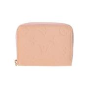 Pre-owned Leather wallets Louis Vuitton Vintage , Pink , Dames